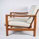 Fauteuil scandinave original Baczyk, années 1960, rénovation, teck.