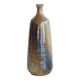 Enamelled stoneware vase or bottle signed Hélène