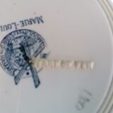 6 flat plates wolf mill blue and white iron earth