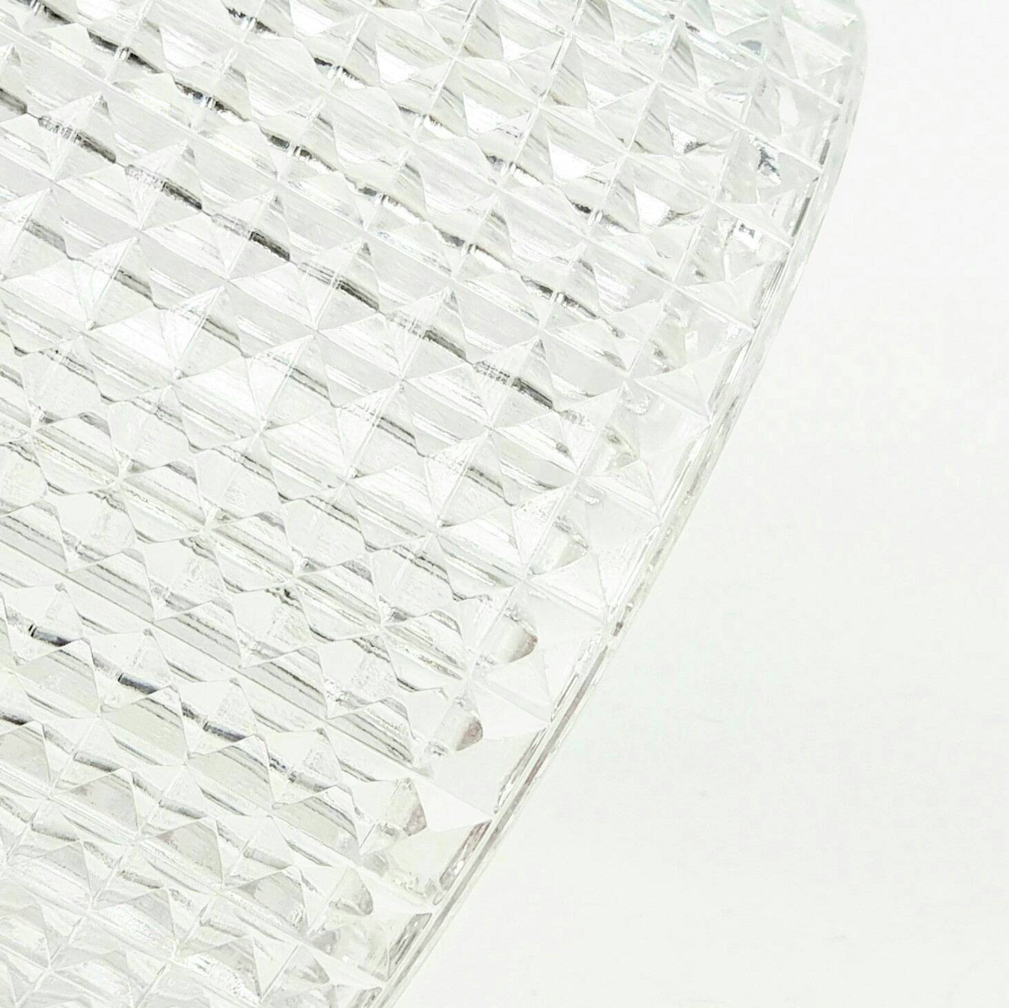 Mid-Century Scandinavian Crystal Glass & Brass Ceiling Light by Fagerlund