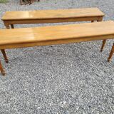 Paire de banc ancien en orme