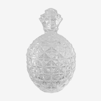 Vide-poche bonbonnière ananas vintage en cristal