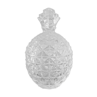 Vide-poche bonbonnière ananas vintage en cristal