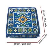 Anatolian blue floor sofa table