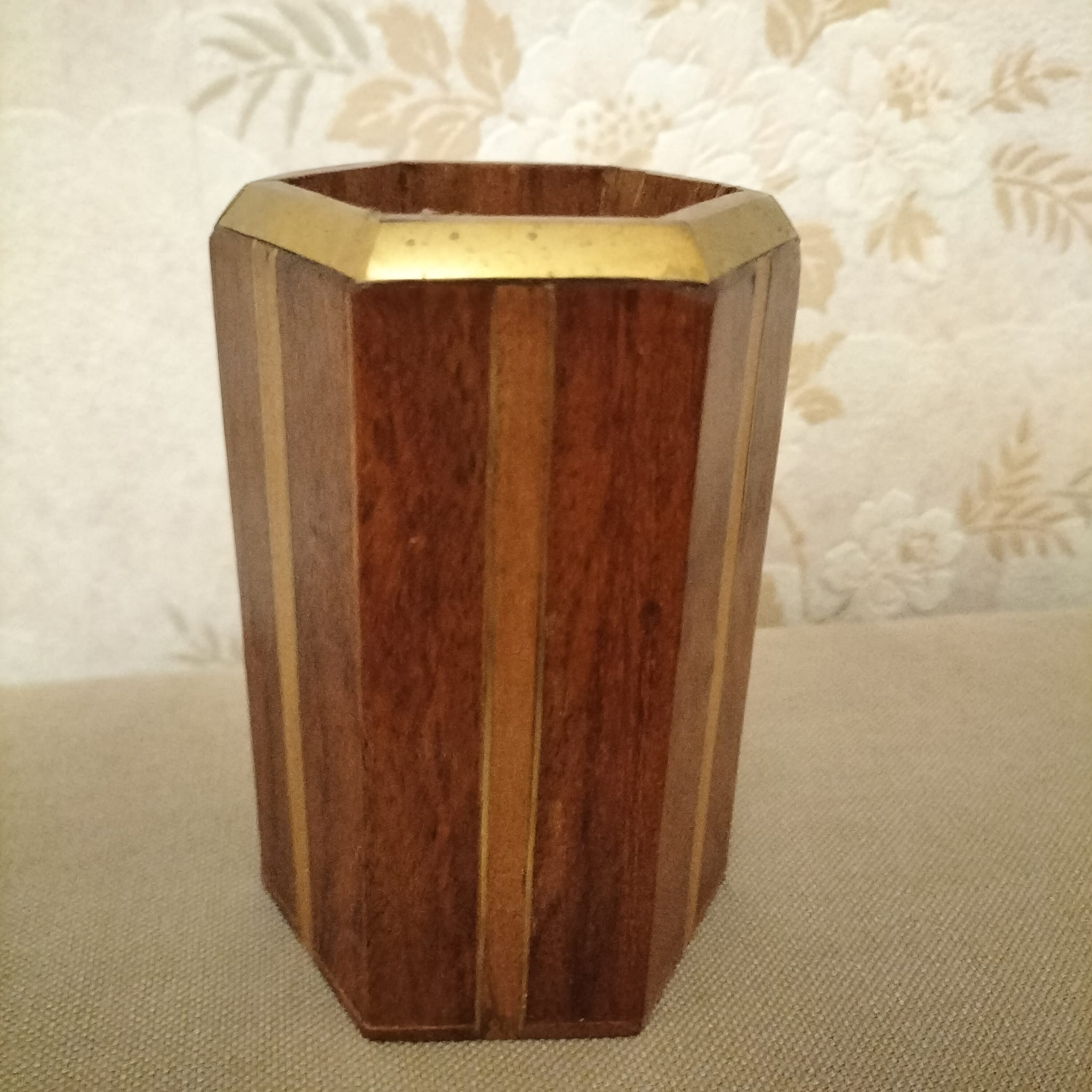 Old pencil pot, marquetry collection