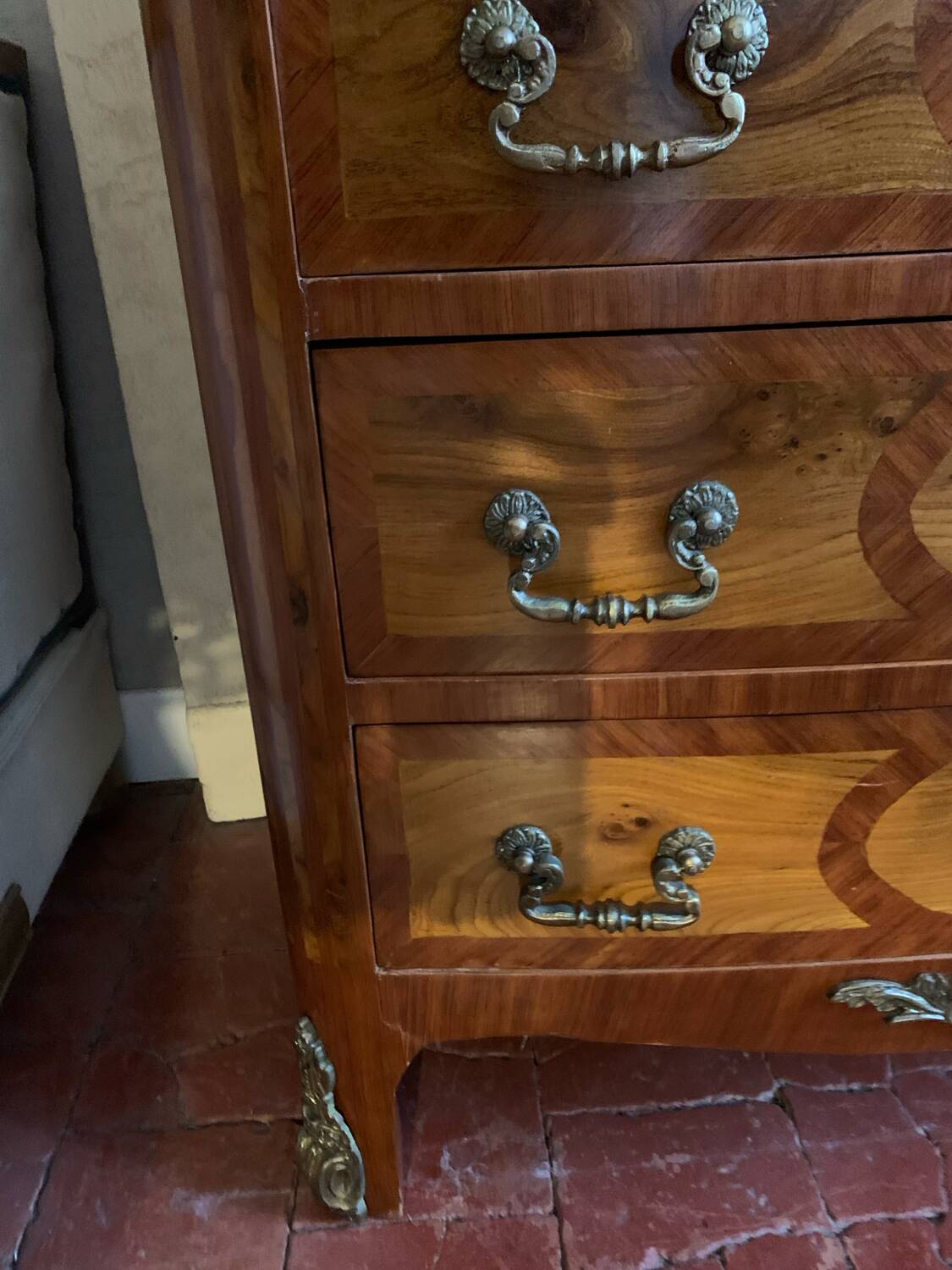 Beautiful black marble chest of drawers