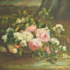 Oil on canvas Throwing flowers