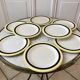 Set of 9 dessert plates salins "texas" 50s