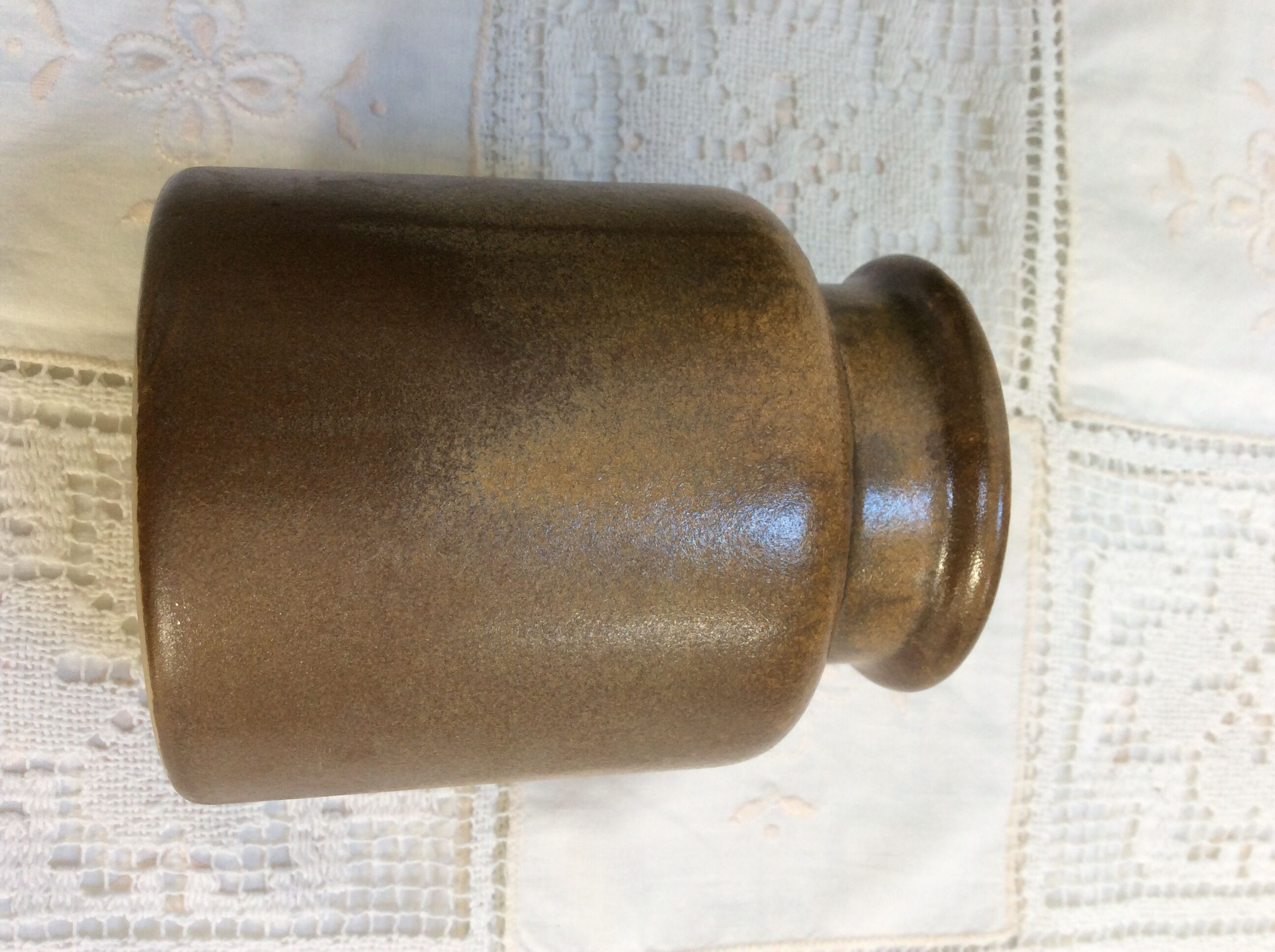 Old potty in glazed stoneware