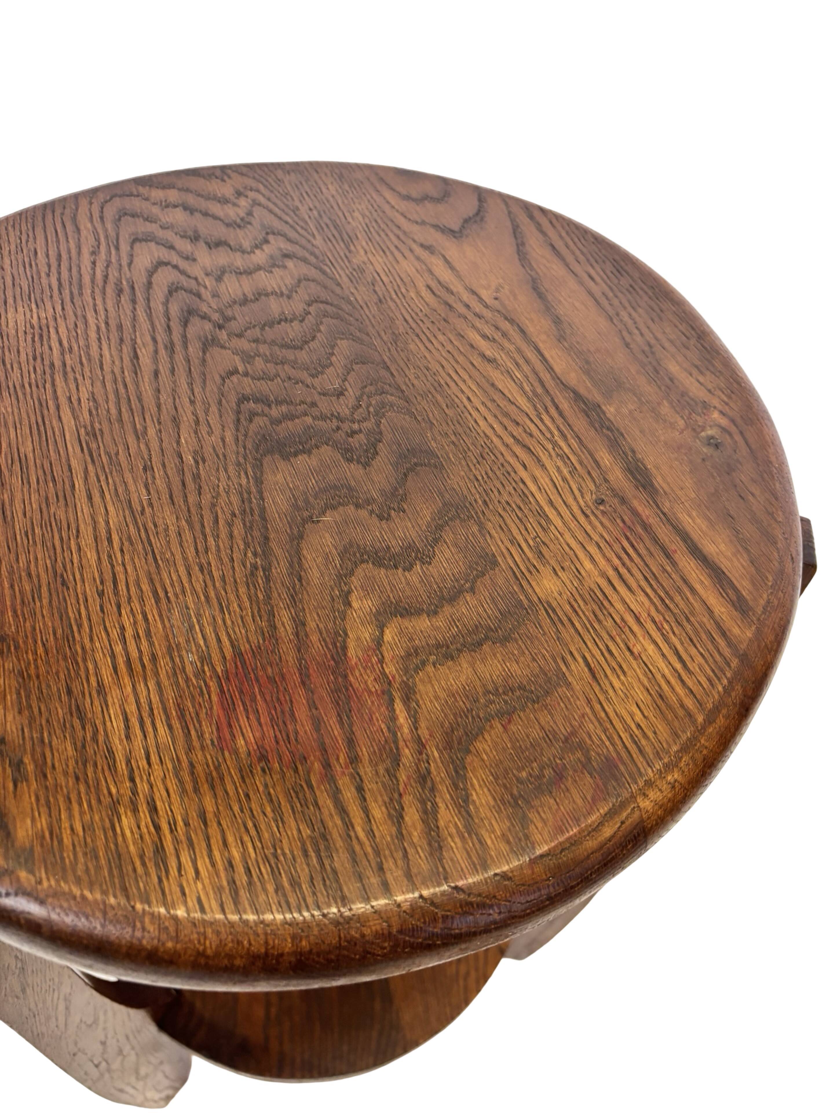 Art Deco Side Table Plant Table Oak 1950s Design