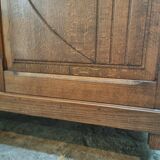 French Art Deco Wardrobe – 1930s – Solid Beech Storage