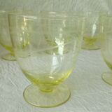 6 glasses with water color