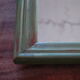 Miroir bois ancien vert 28x34cm