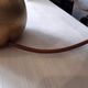 Extra lamp foot ball wood, gold patina, lampshade paper patterns art deco
