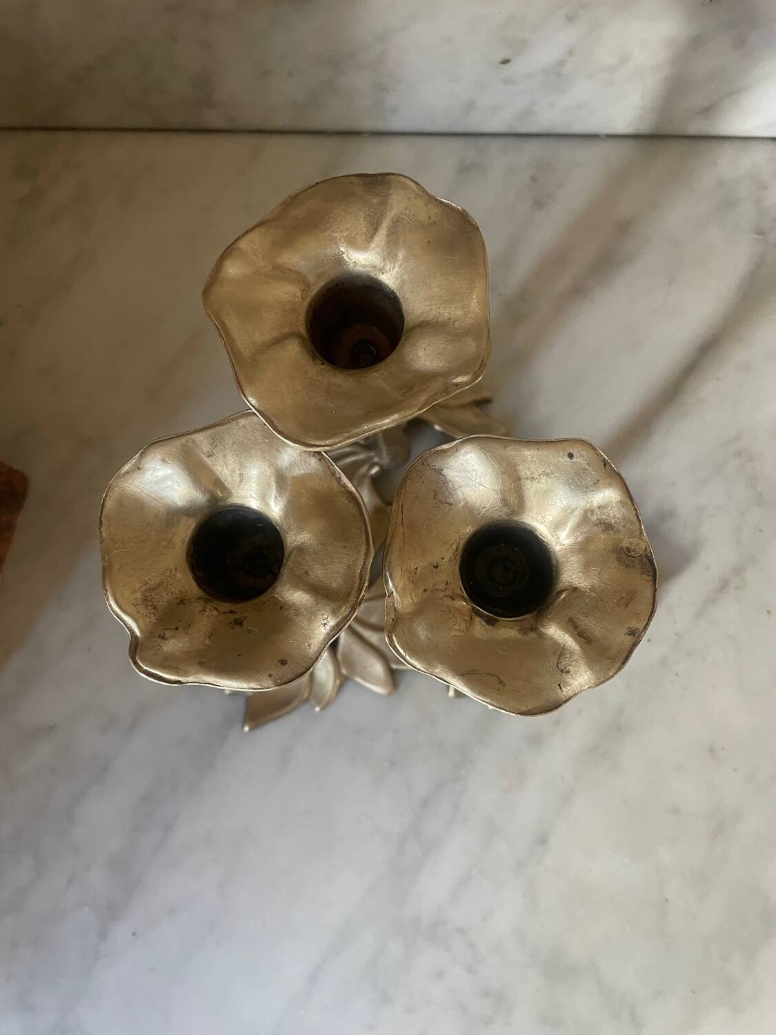 Vintage brass flower chandelier