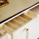 Old white buffet bakelite handles, 50s