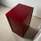 Small workshop furniture in red lacquered pine, 1980.