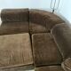 Old vintage modular sofa 6 elements of the 70s velvet / design