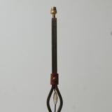 Lampadaire en cuir et en fer par Jean-Pierre Ryckaert