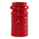 Red ceramic vase, German design, 1960s, made in West Germany