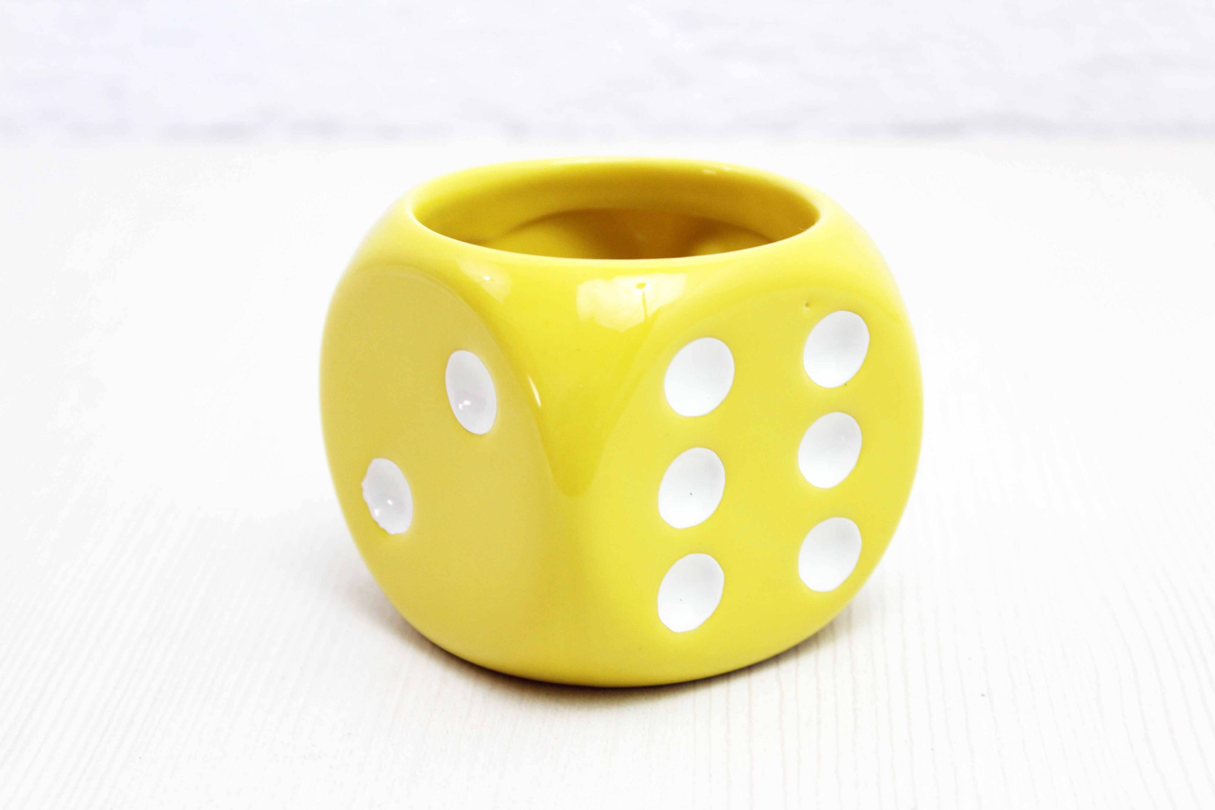 Dice Shaped Ceramic Pot