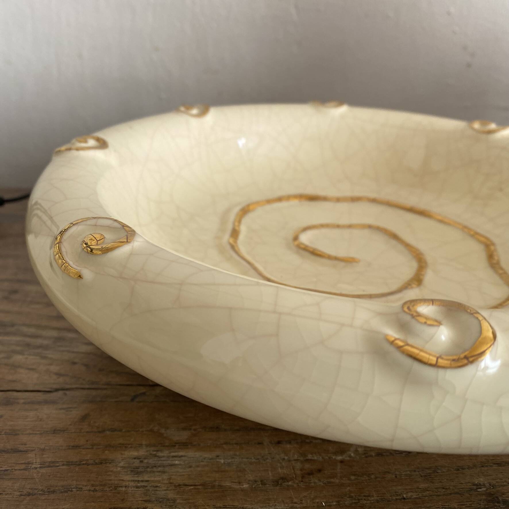 Ceramic vide poche Longwy 25 cm from the 1980s