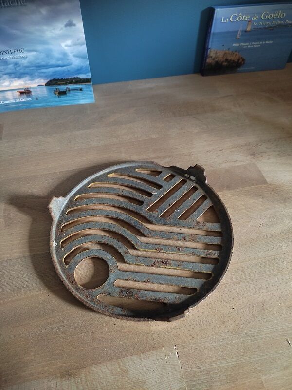 Dessous de plat en métal émaillé Rond