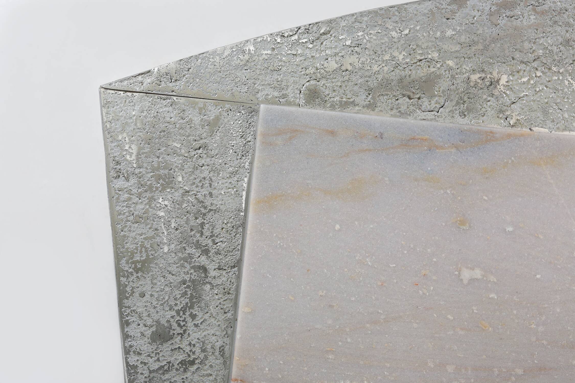 Sculptural Pia Manu coffee table in marble and stone, Belgium 1970s