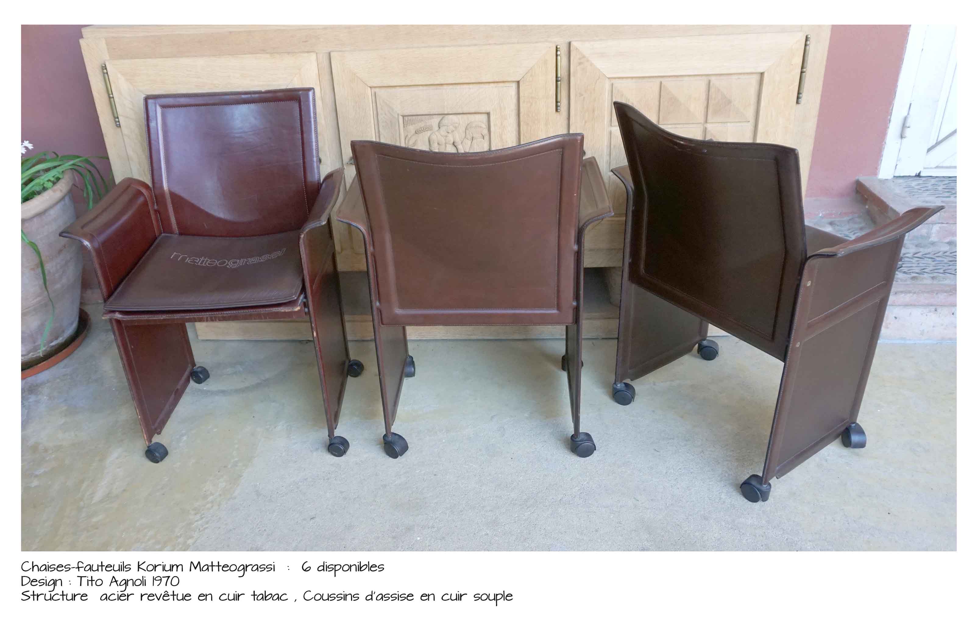 “Korium” chairs by Tito Agnoli Matteo Grassi