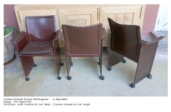 Chaises ''Korium'' de Tito Agnoli Matteo Grassi