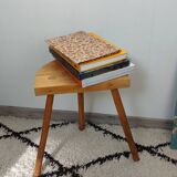 Raw wood tripod stool