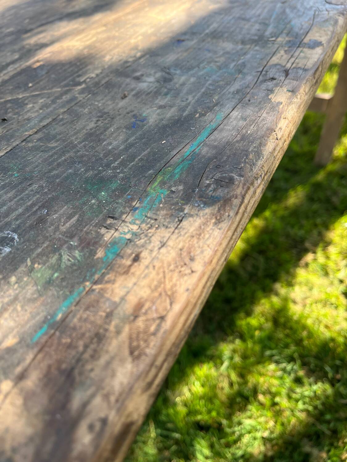 Antique wooden folding table