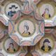 Set of 5 Henriot Quimper soup plates