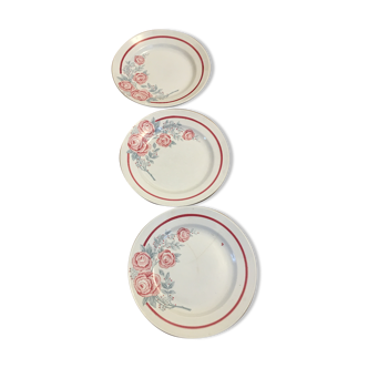 3 assiettes anciennes
