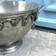 French pewter punch bowl set with 10 cups and ladle – grapevine Etain