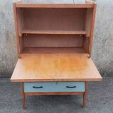 Secretary desk, drawers, vintage, refurbished, 60s