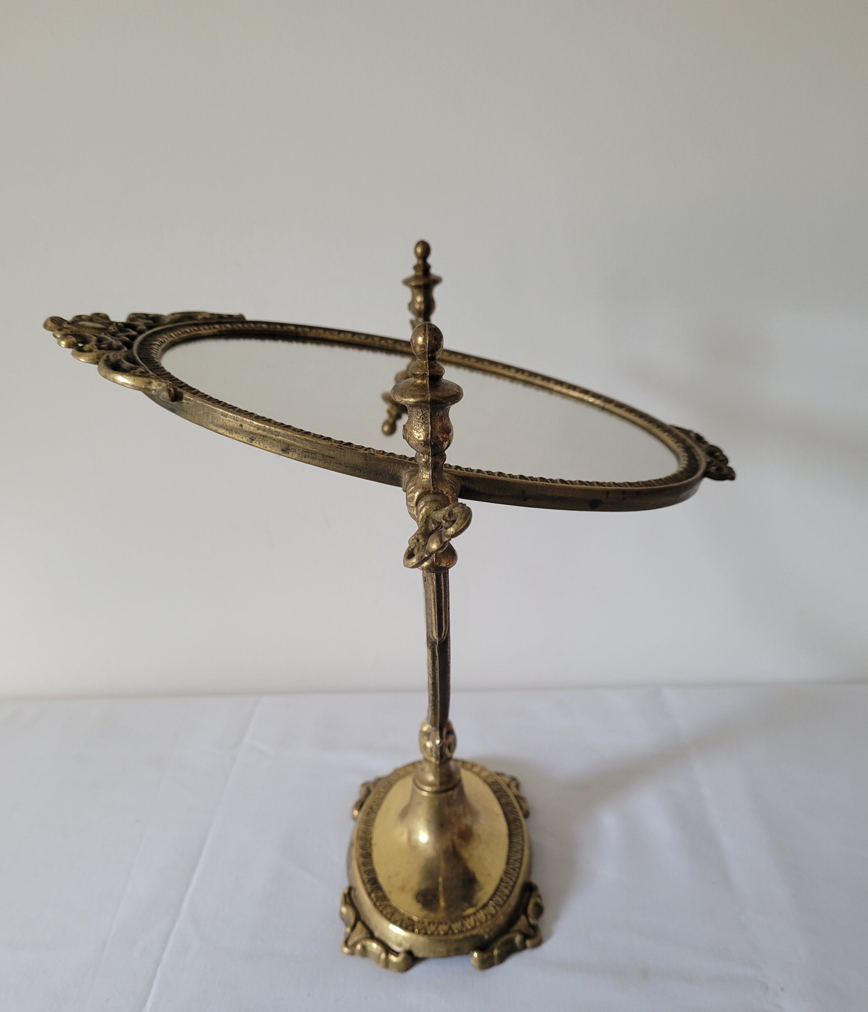 Miroir psyché en laiton
