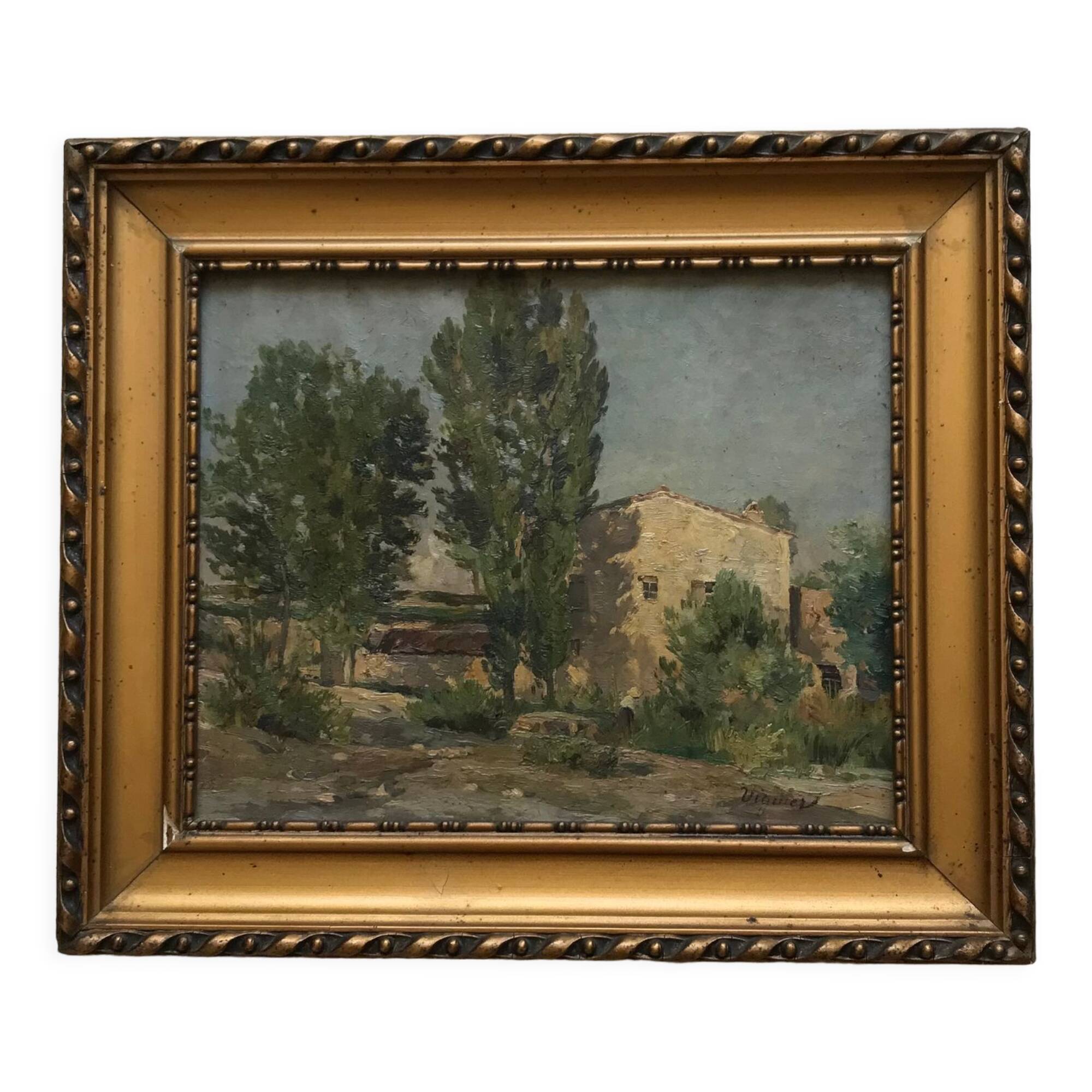 Tableau fortuné viguier paysage provençal
