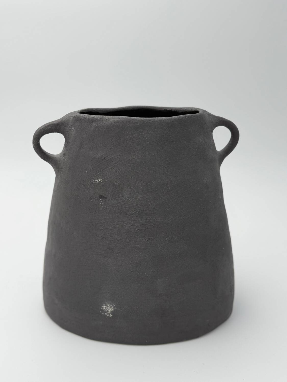 Black earth stoneware vase