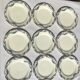 9 flat plates Terre de Fer Salins marine décor Yvonne