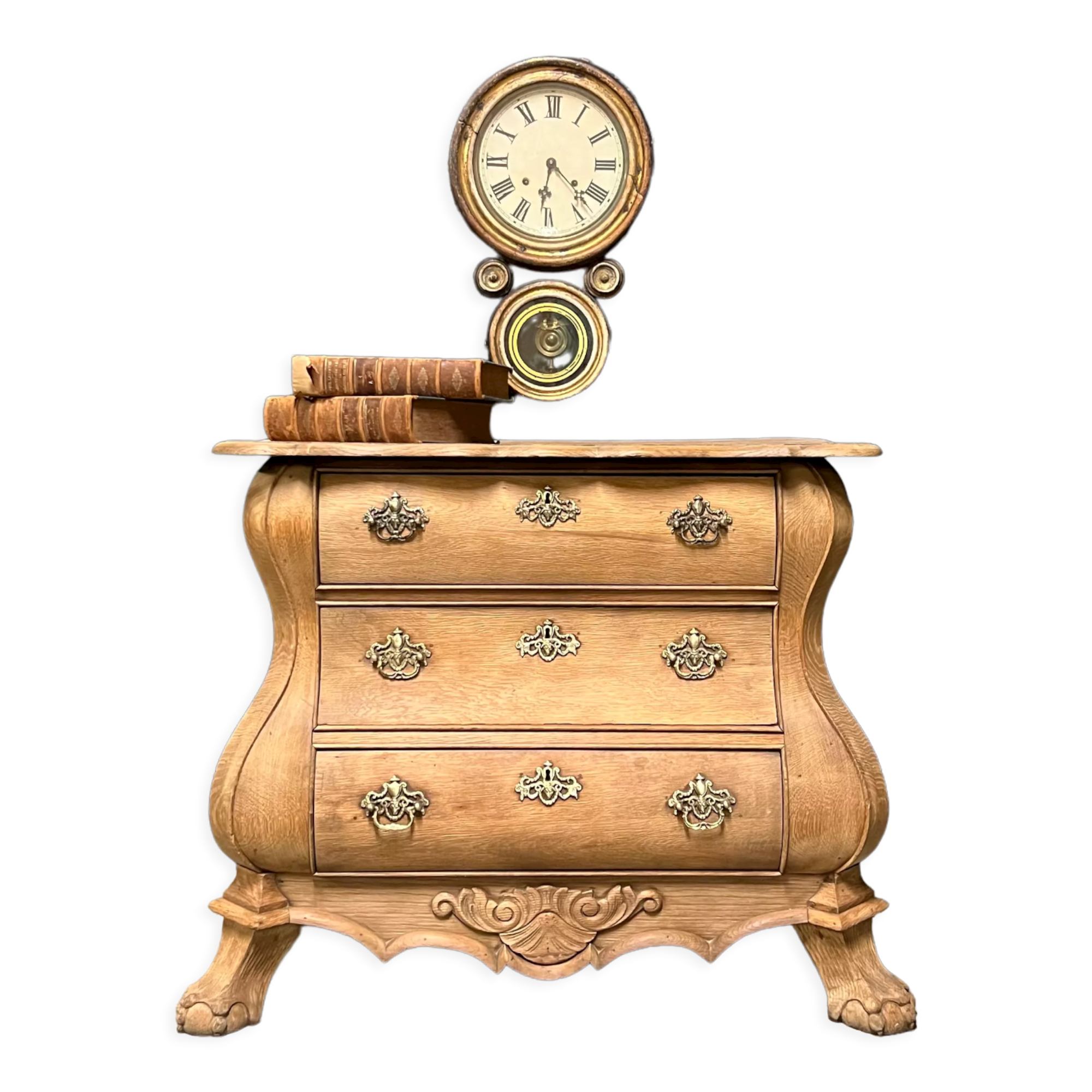 Dutch chest of drawers XIX th in raw oak
