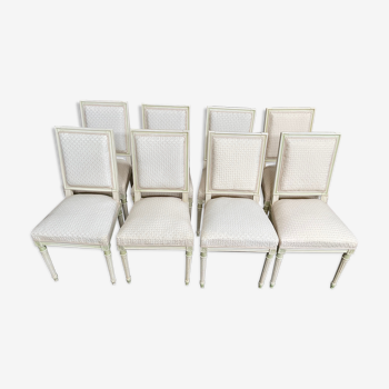 Suite of 8 Louis XVI style chairs