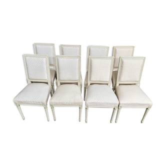 Suite of 8 Louis XVI style chairs