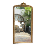 Large mirror gilded with gold leaf (173x85)