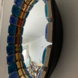 Vintage ceramic witch eye mirror