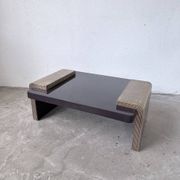 Art Deco coffee table in lacquer and brass