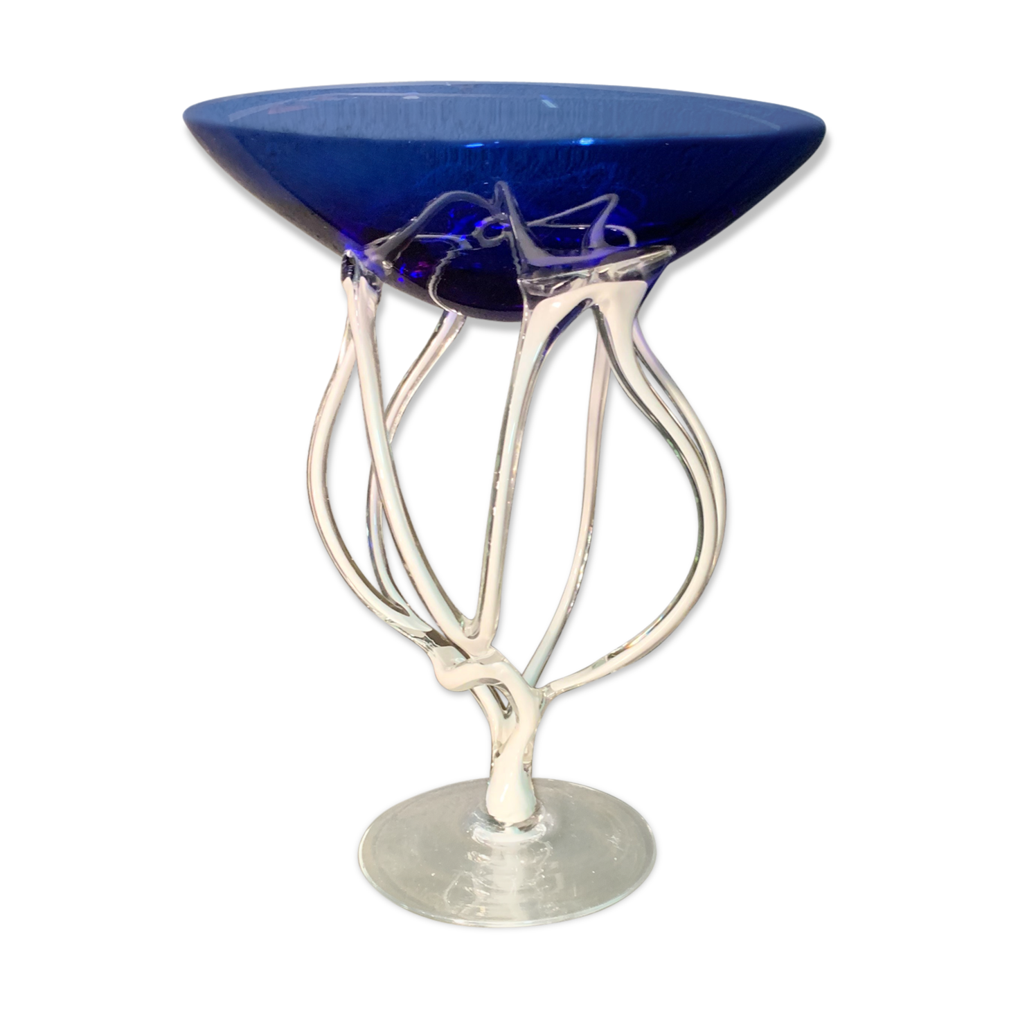 Murano, stretched glass standing cut. 1960