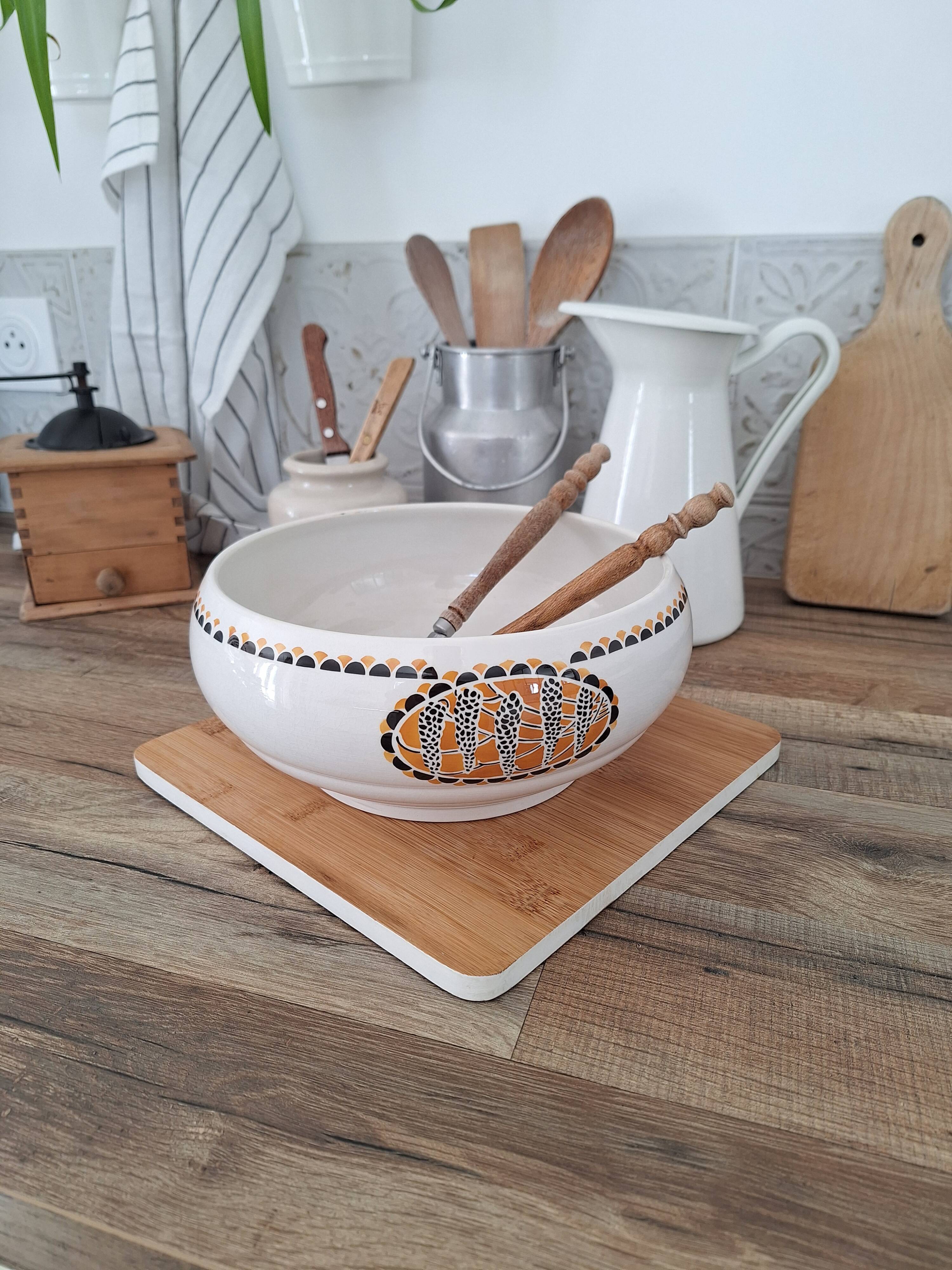 Sarreguemines Nomeny Art Deco Salad Bowl