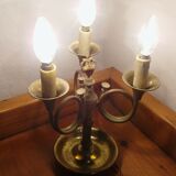 American table lamp 3 brass lights, 1950