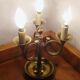 American table lamp 3 brass lights, 1950